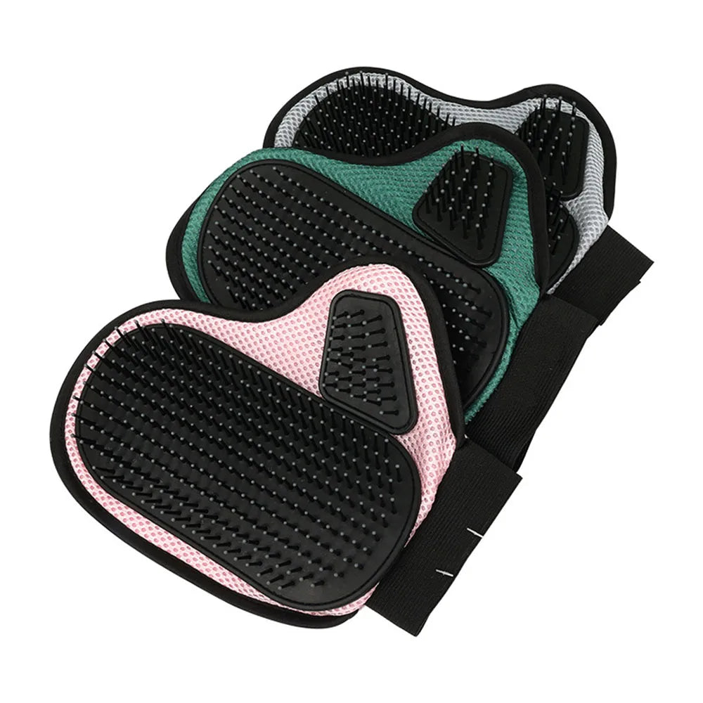 Pet Bath Massage Glove & Hair Remover Comb