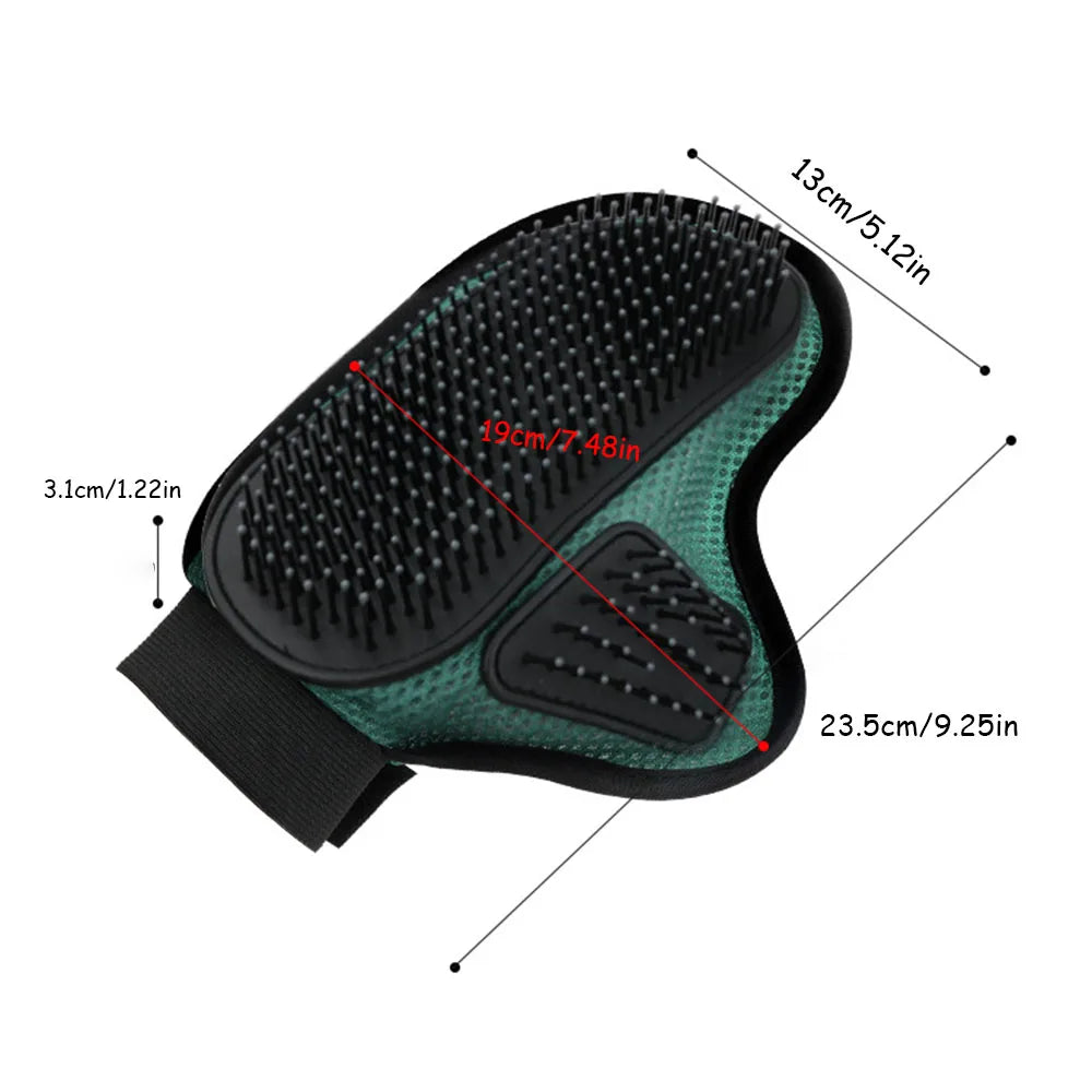 Pet Bath Massage Glove & Hair Remover Comb