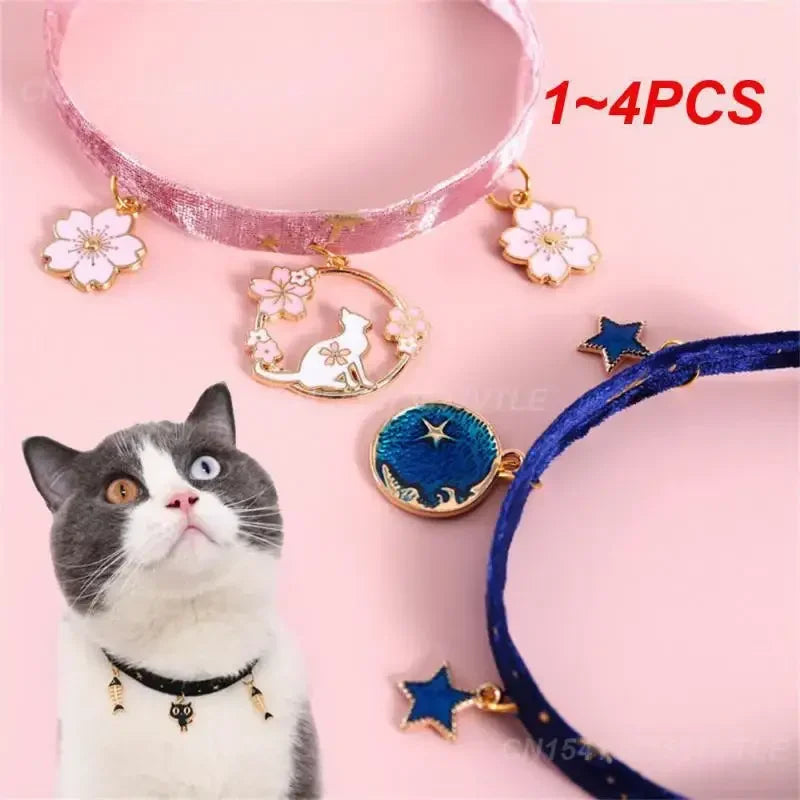 4PCS Cat Collar Necklace
