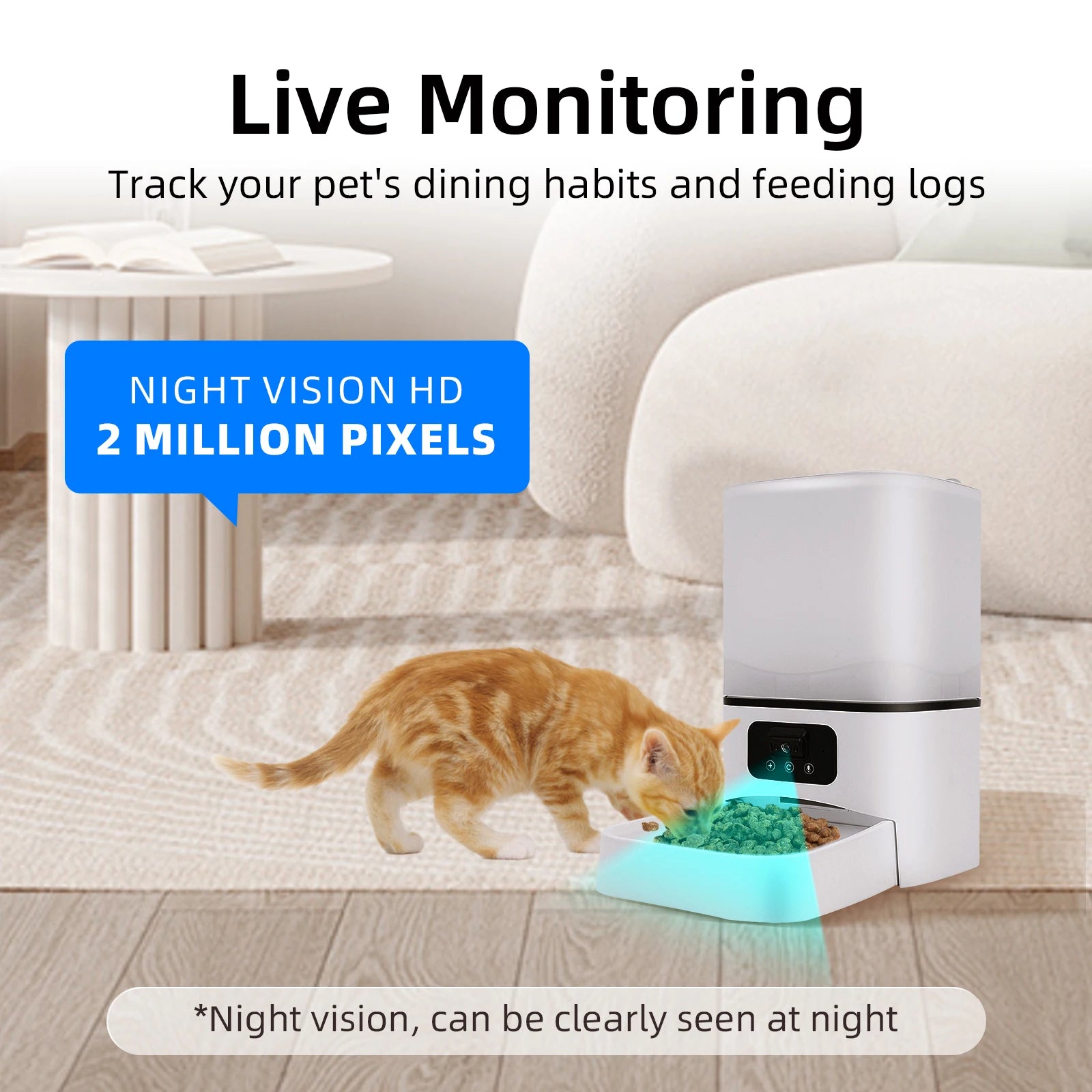 6L Button WiFi Camera Smart Automatic Dog Feeder Video Pet Food Dispenser APP Auto Feeder For Kitten Cat Bowl Accessories