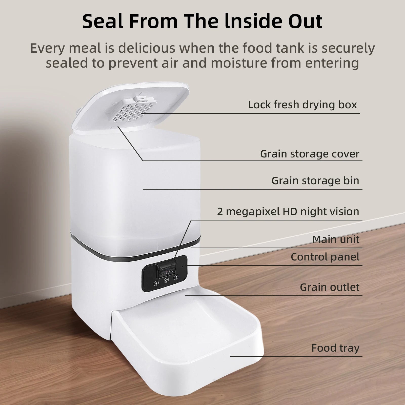 6L Button WiFi Camera Smart Automatic Dog Feeder Video Pet Food Dispenser APP Auto Feeder For Kitten Cat Bowl Accessories