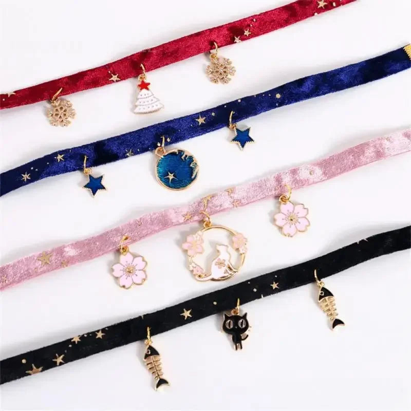 4PCS Cat Collar Necklace