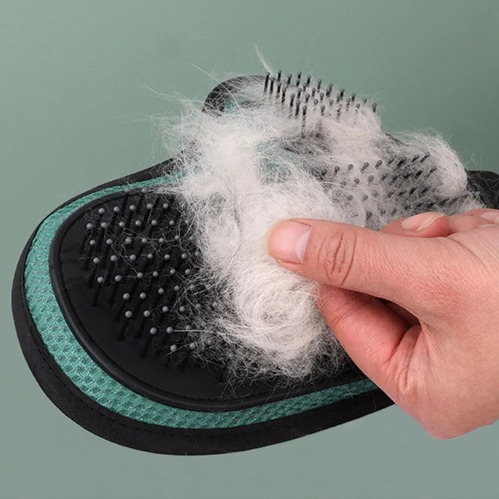 Pet Bath Massage Glove & Hair Remover Comb