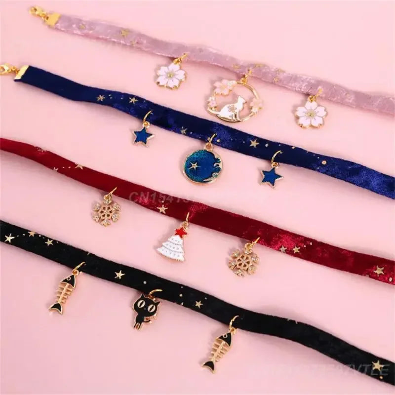4PCS Cat Collar Necklace