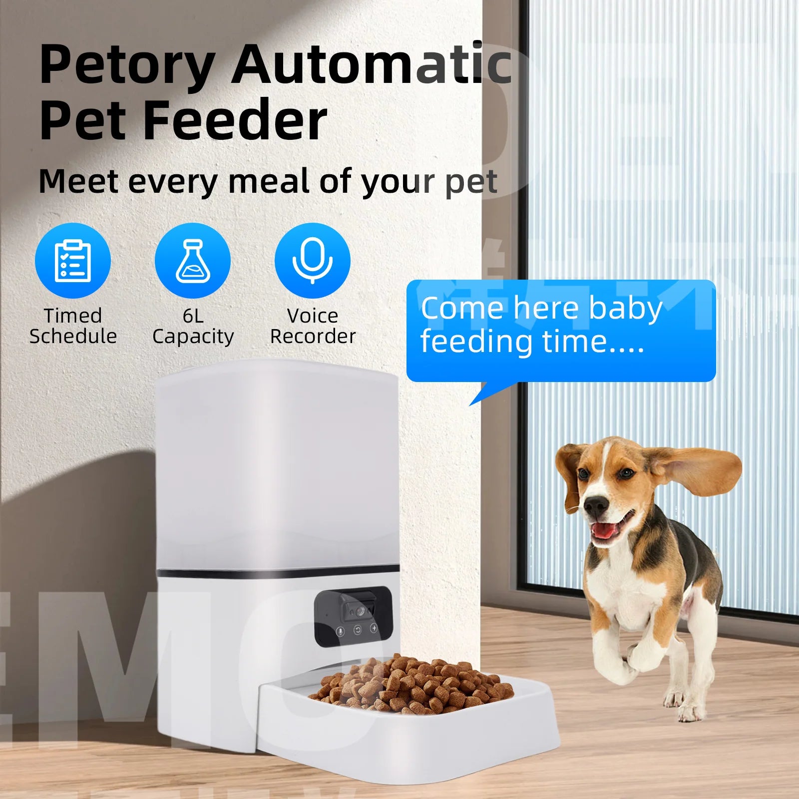 6L Button WiFi Camera Smart Automatic Dog Feeder Video Pet Food Dispenser APP Auto Feeder For Kitten Cat Bowl Accessories