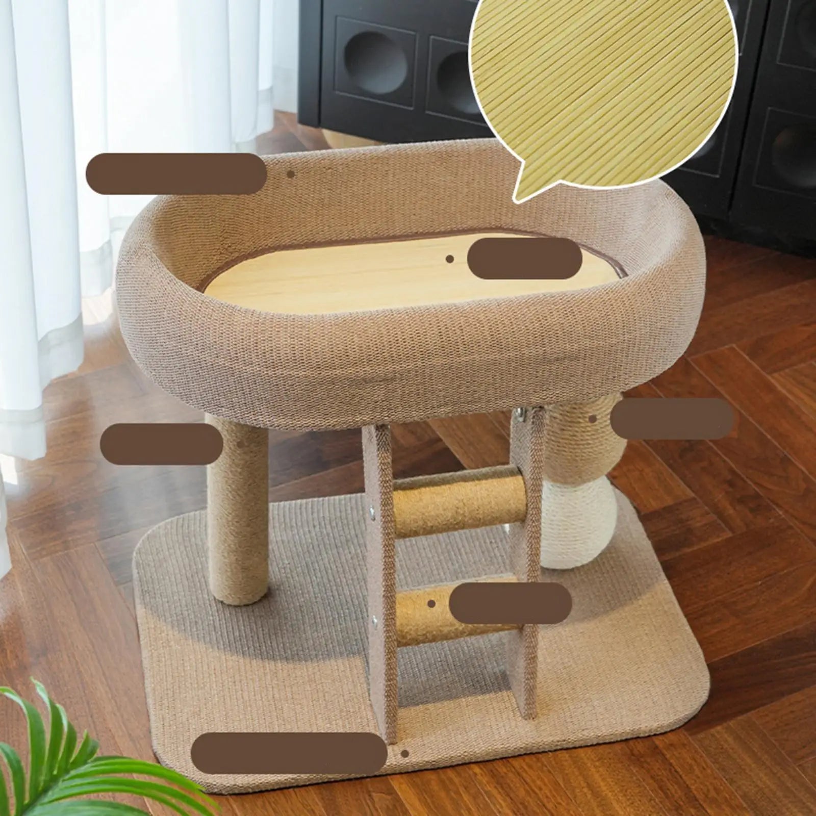 Small Cat Tree Tower with Perch Bed Scratching